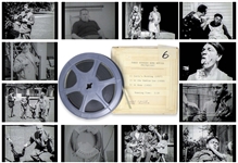 16mm Film Reel Labeled Three Stooges Home Movies -- Fantastic Content of Curlys Wedding, on the Queen Mary & at Dublin Zoo -- Run-Time Approx. 3:20 Minutes, Clip Online at NateDSanders.com